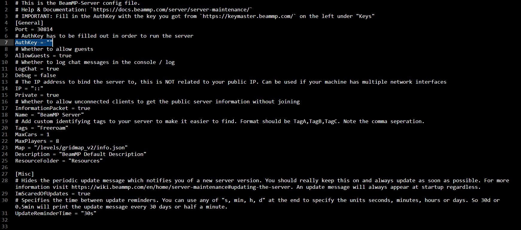 Server Config